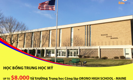 Du học Mỹ – Cơ hội nhận được học bổng hấp dẫn $8,000 từ trường Trung học Orono High tại Maine