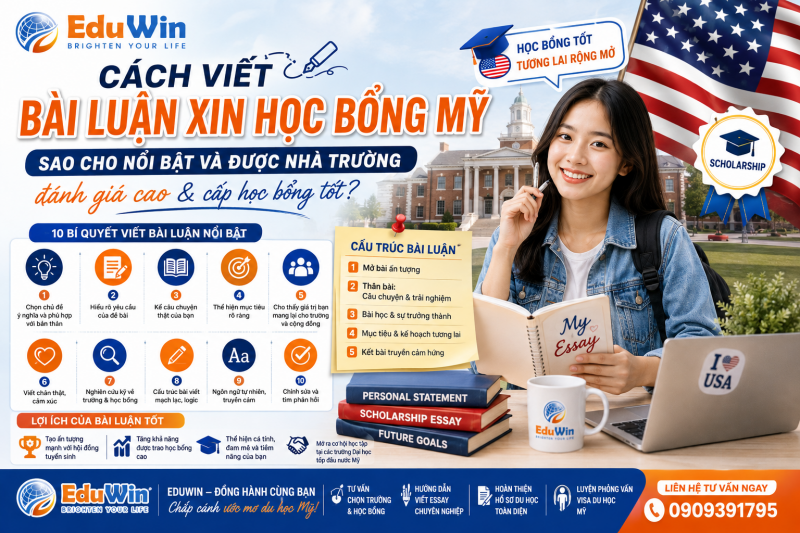 Cách Viết Bài Luận Học Bổng Mỹ Ấn Tượng: 10 Bí Quyết Giúp Hồ Sơ Nổi Bật